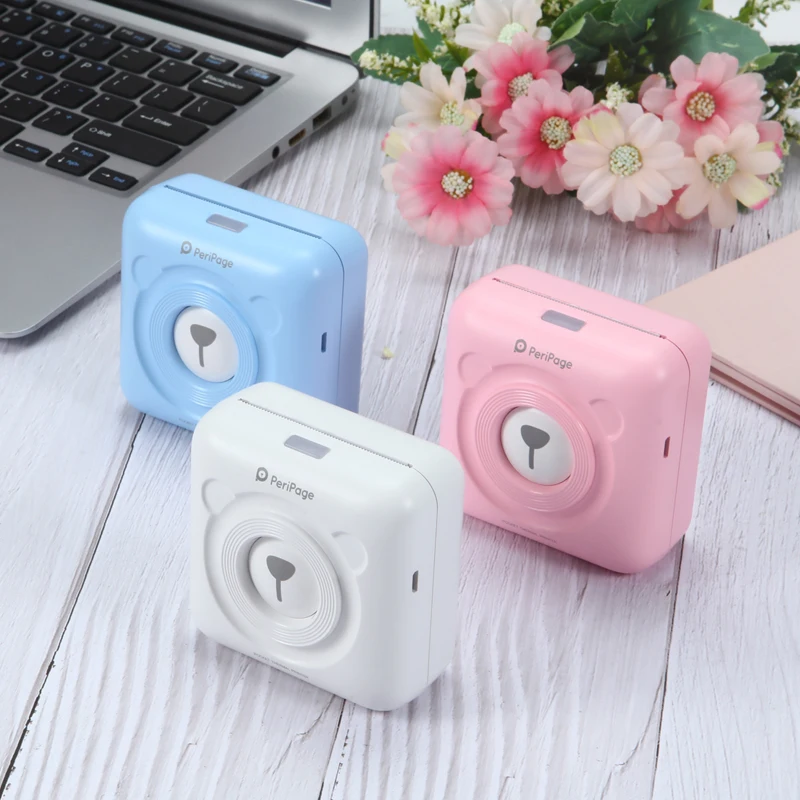 Мини Портативный Bluetooth беспроводной бумажный фотопринтер Карманный термопечать USB подключение