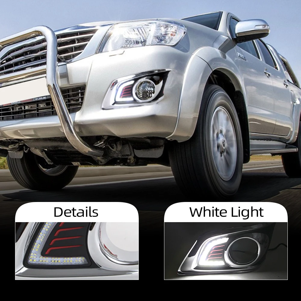 1 комплект Тюнинг автомобилей для Toyota Hilux VIGO CHAMP 2012 2013 2014 светодиодный DRL Дневной