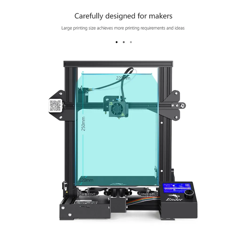Creality Ender 3 Pro 3d принтер со съемной поверхностью сборки и UL сертифицированный источник питания 220x220x250 мм DIY бытовой