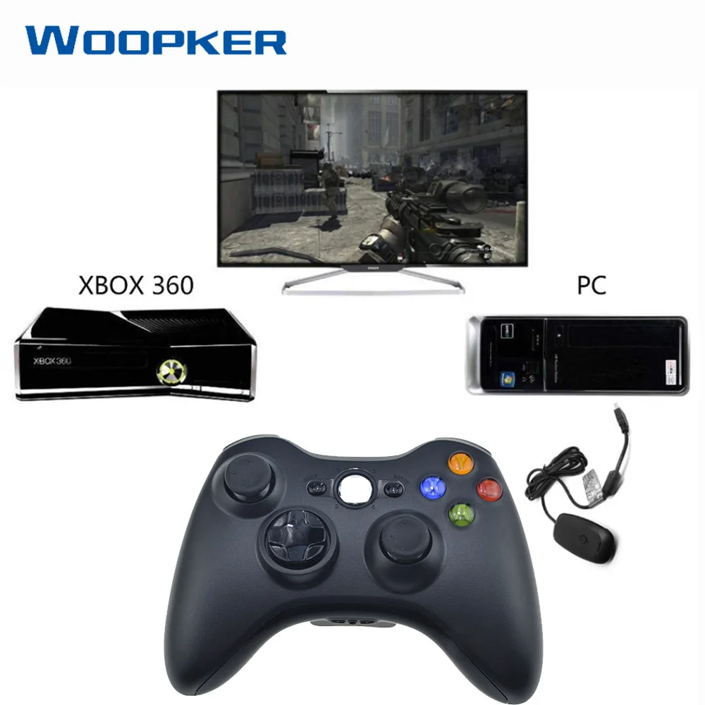 Беспроводной джойстик 2 4G для Xbox 360 контроллер Microsoft геймпад с приемником