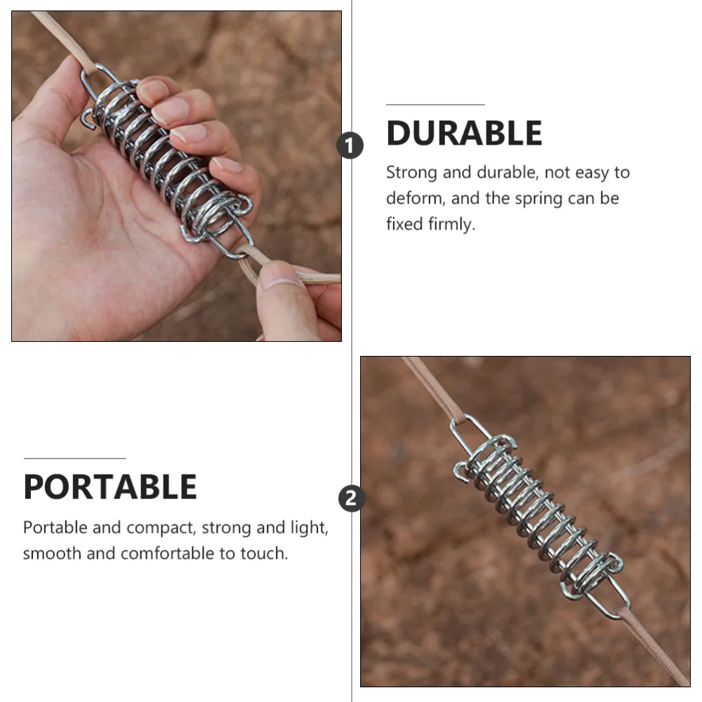 

4Pcs Camping Tent Anchor Pegs Windproof Outdoor Tent Spring Nail Buckle