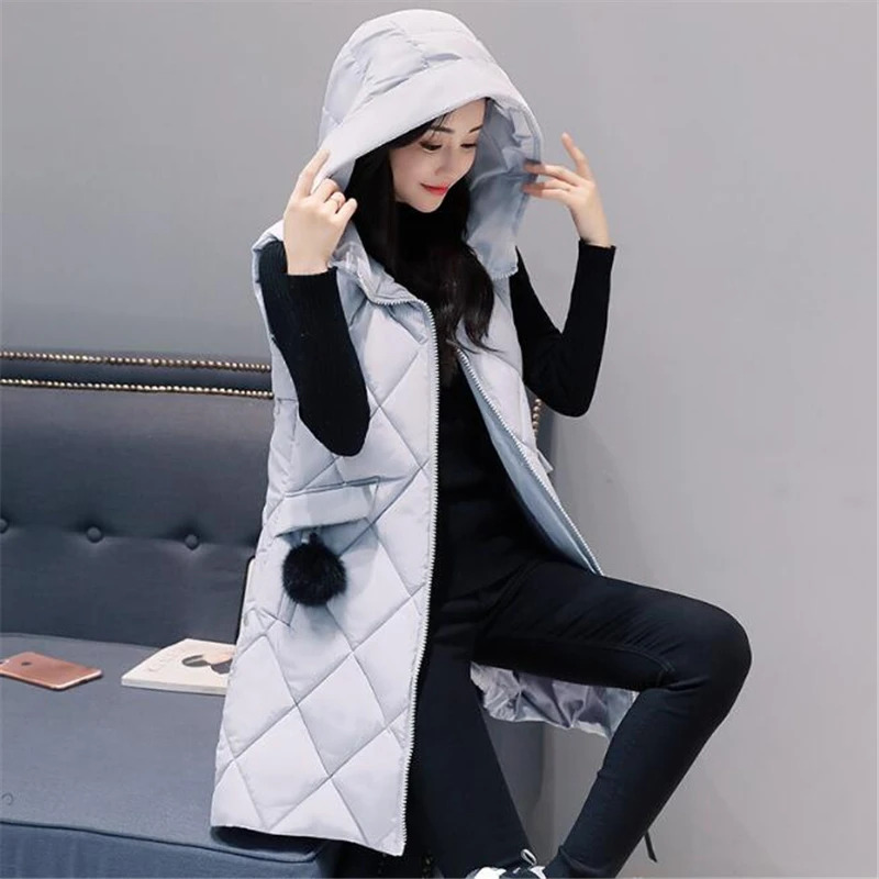 Женский зимний жилет размера плюс 3XL новинка 2019 длинный тонкий куртка с хлопковой