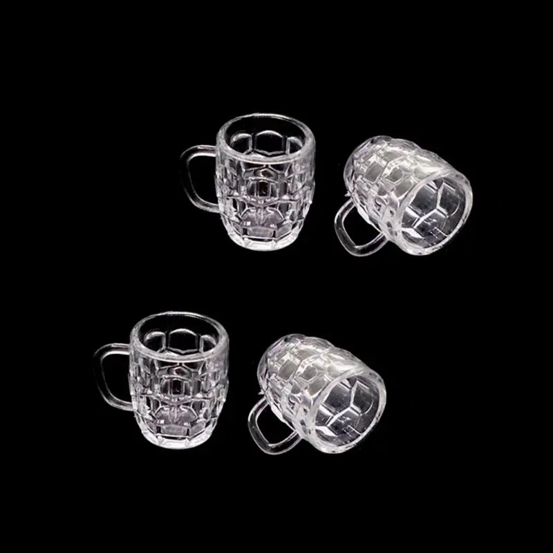 

Масштаб 1:12 миниатюрный прозрачный мини-стакан для кукольного домика с измельченным льдом модель стакана для вина