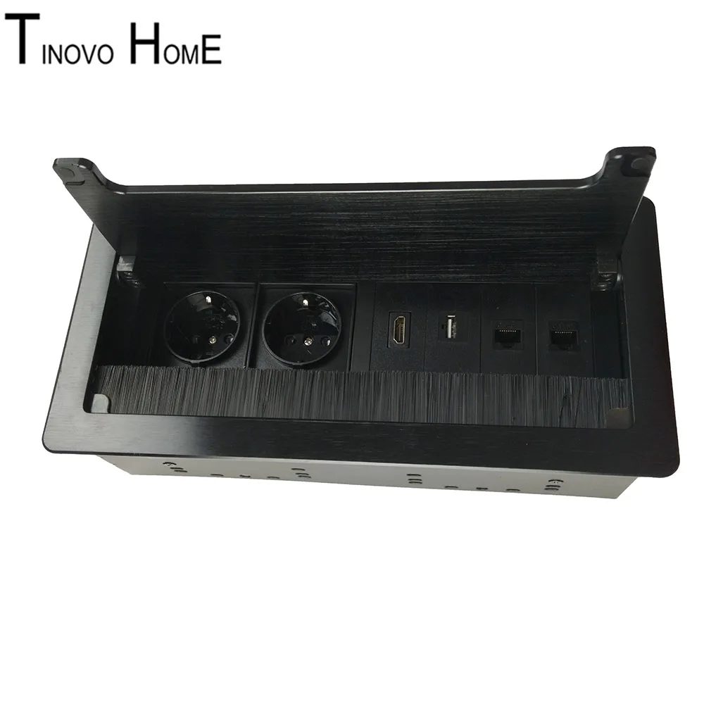 Розетка для офисной конференции настольная/2 розетки питания европейского