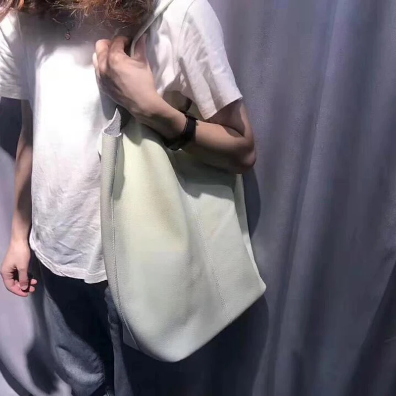 Genuine Leather Shoulder Bags Handbag Woman Vintage Cowhide Leather Composite Tote Shopping Bag Classic High Quality Bags