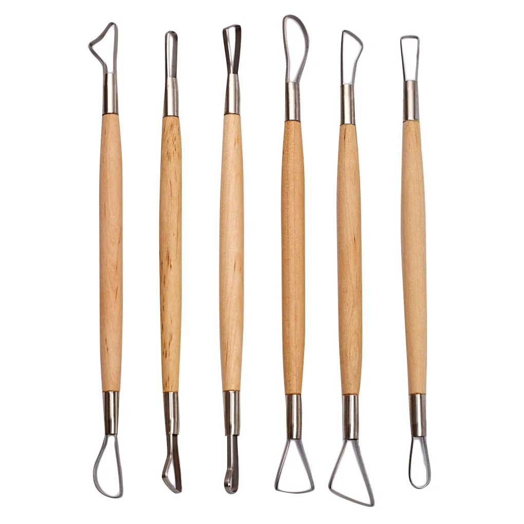 6 шт./компл. двойная лента для моделирования резьбы гончарного дела набор