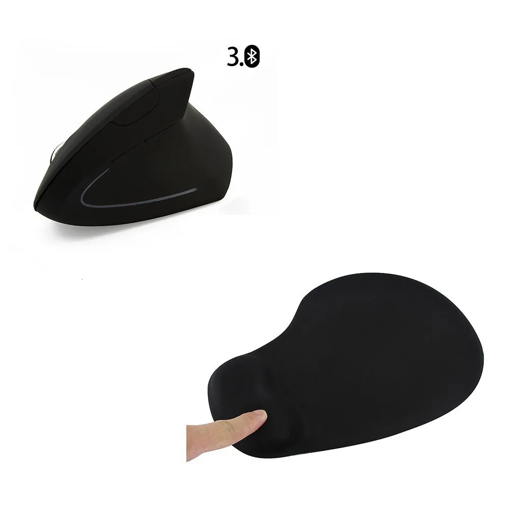 mouse with mousepad CHUYI Беспроводная Bluetooth мышь эргономичная Вертикальная компьютерная Mice1600DPI оптическая Mause 5D игровая здоровая мышь для ноутбука PC Gamer - Цвет: mouse with mousepad