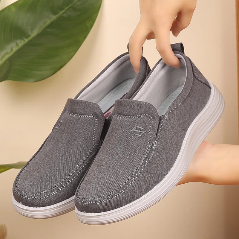 

Fashion Outdoor Latest Canvas Mens High Quality Lazy Casual Shoes Breathable Sneakers for Men Soft Driving Zapatos De Hombre