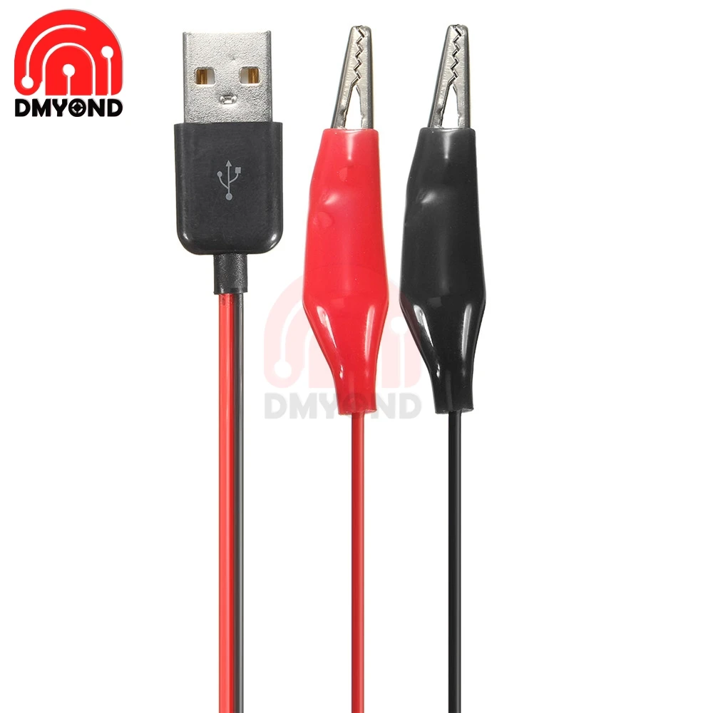 Испытательные зажимы типа крокодил 60 см кабель USB штекер соединитель адаптер