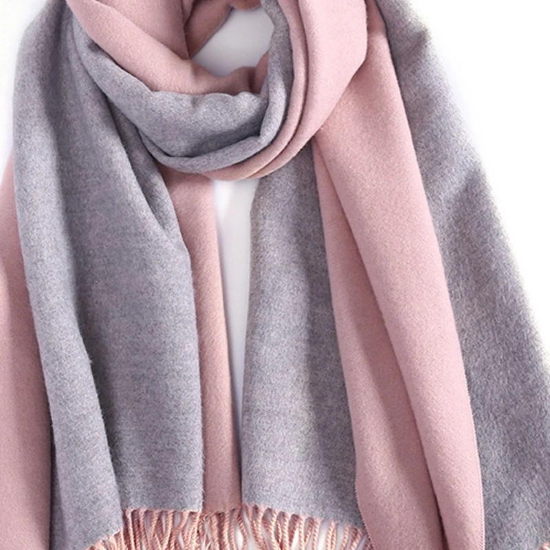 

Cashmere Scarf Ladies Shawl Scarf Blanket Solid Color Double-Sided Thin Soft Scarf