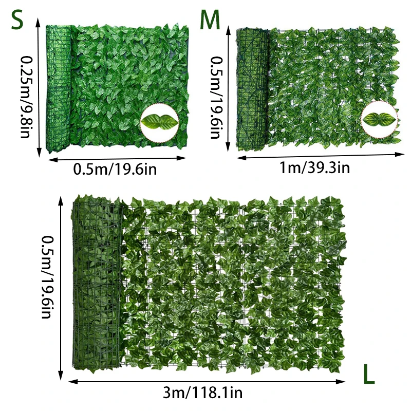 

Artificial Leaf Privacy Fence Roll Wall Landscaping Fence Privacy Fence Screen Outdoor Ivy Garden Backyard Balcony Fence Panel