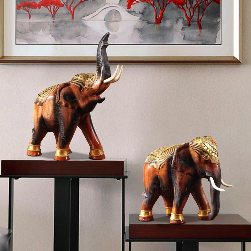 

Слон украшения из массива дерева резьба Юго-Восточной Азии украшения Гостиная торговый центр электроники дом украшения для ремесленного оборудования