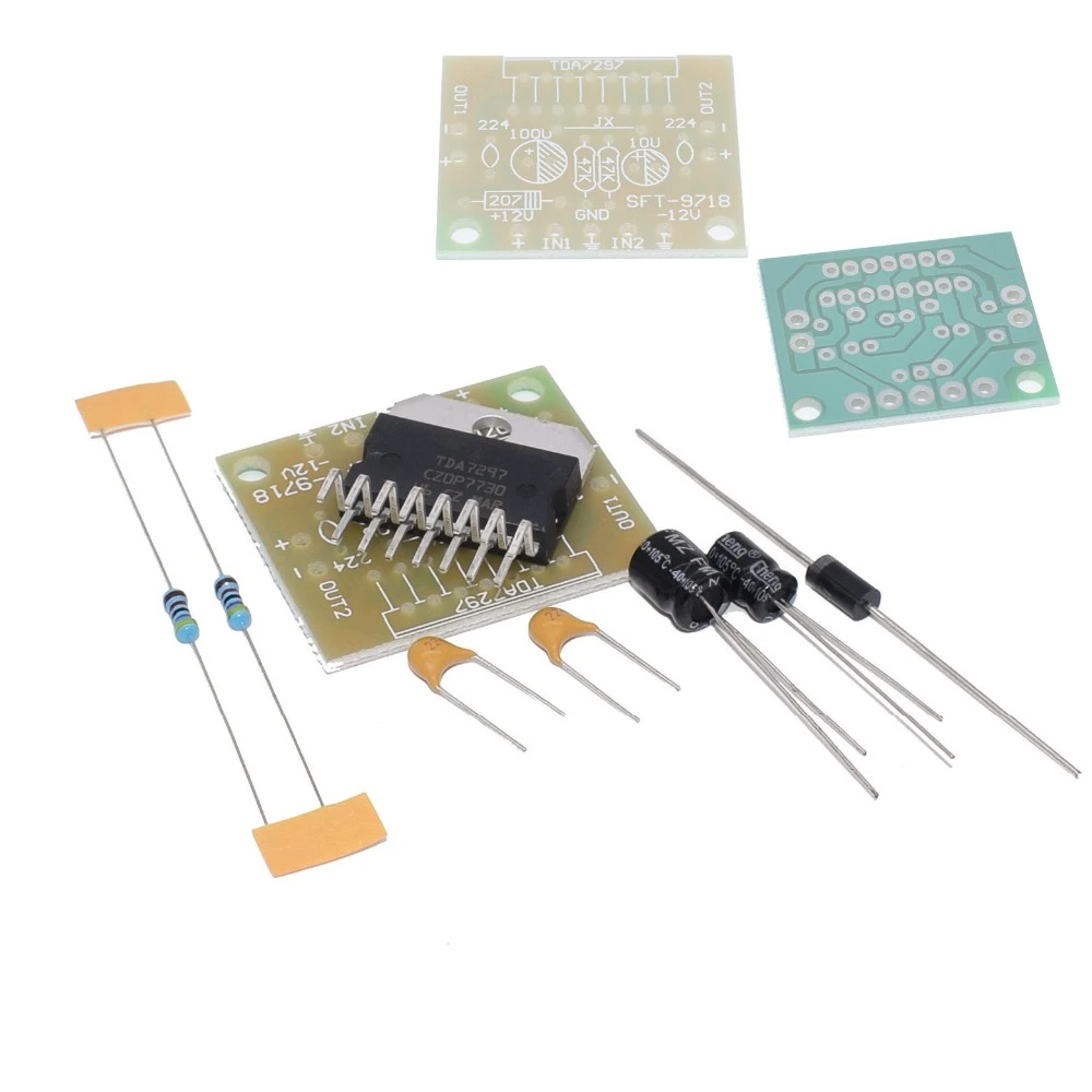 1 комплект TDA7297 Плата усилителя запасные части dc 12v класс 2 0 Двойное аудио