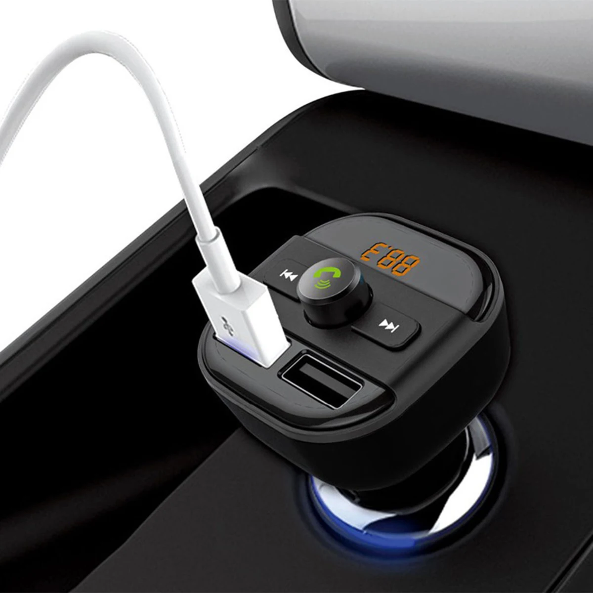 Автомобильный Bluetooth Беспроводной Hands-free FM передатчик Комплект MP3 Dual USB