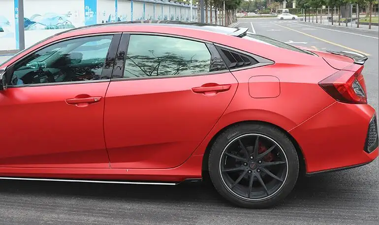 Для HONDA CIVIC 2016-2018 Седан ABS затемнения для задних дверей и окон жалюзи рама оконный