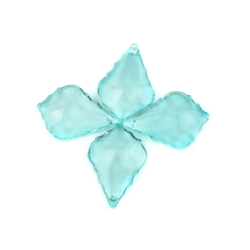 

Lt.Aquamarine New Arrival 38MM/50MM/63MM/76MM K9 Optical Crystal Plated Maple Leaf Prism Ornament Glass Pendants