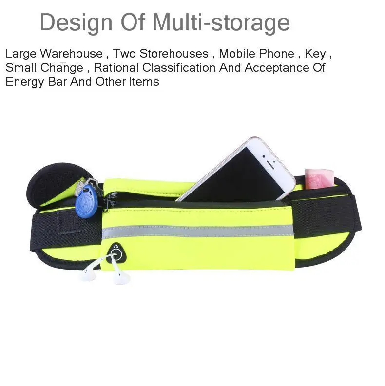 Спортивная сумка для бега поясная карманная портативная водонепроницаемая и