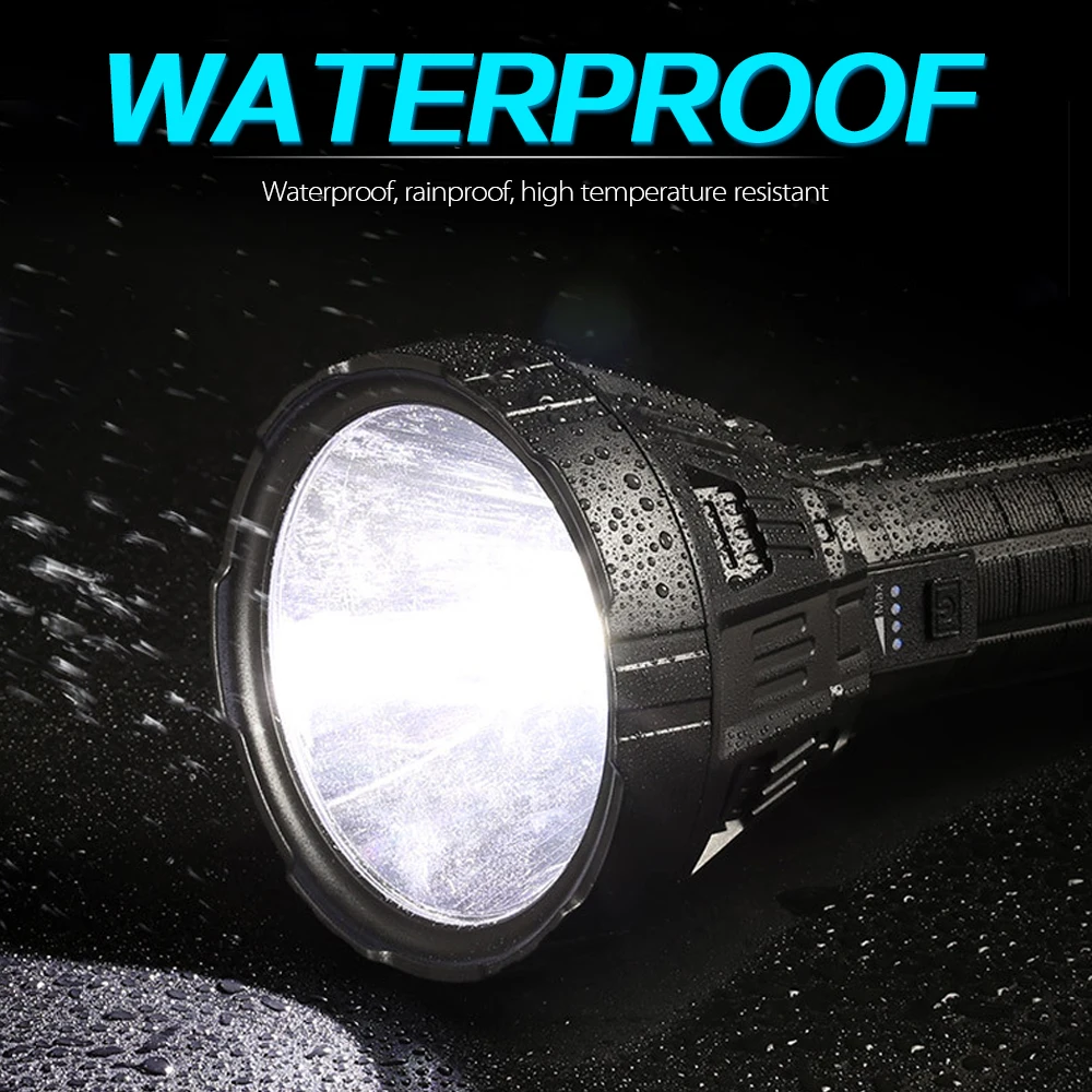 구매 30000LM 휴대용 손전등 토치 Lanterna 배터리 캠핑, 야외와 USB 케이블로 전화에 대 한 보조베터리 사용할 수 있습니다. 구매 30000LM 휴대용 손전등 토치 Lanterna 배터리 캠핑, 야외와 USB 케이블로 전화에 대 한 보조베터리 사용할 수 있습니다.