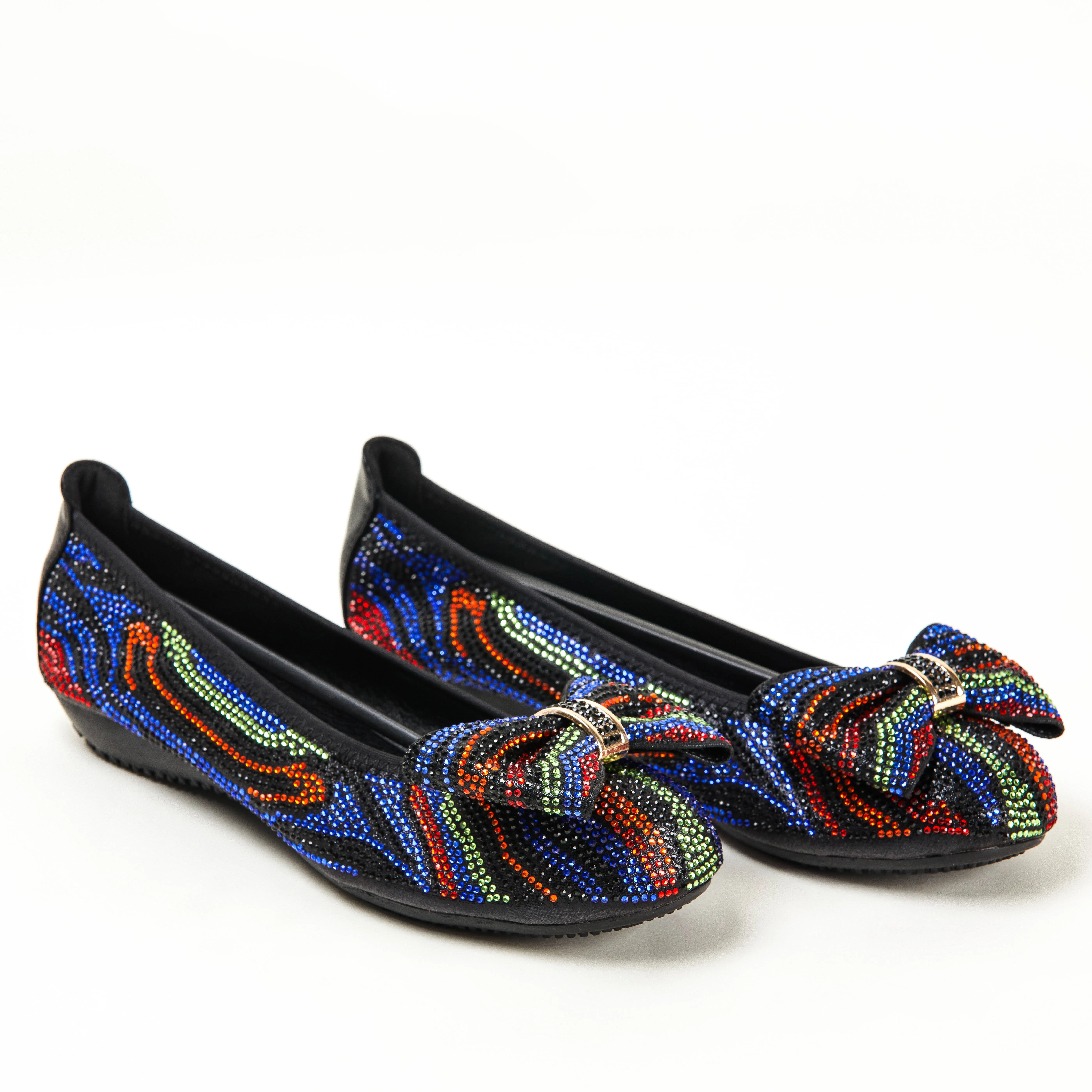 Casual Women Shoes Flats 188-4 Shiny Wedding Party Dress Shoes Nigerian Banana Shoes Flexible Flats Lady Women Comfy Ballet Shoe