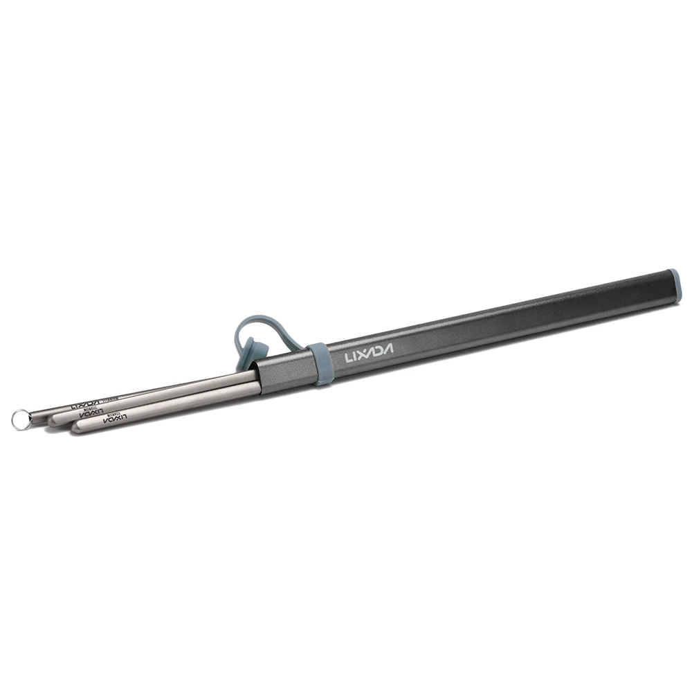 Набор столовых приборов для кемпинга Титановые палочки еды соломинка чистящая