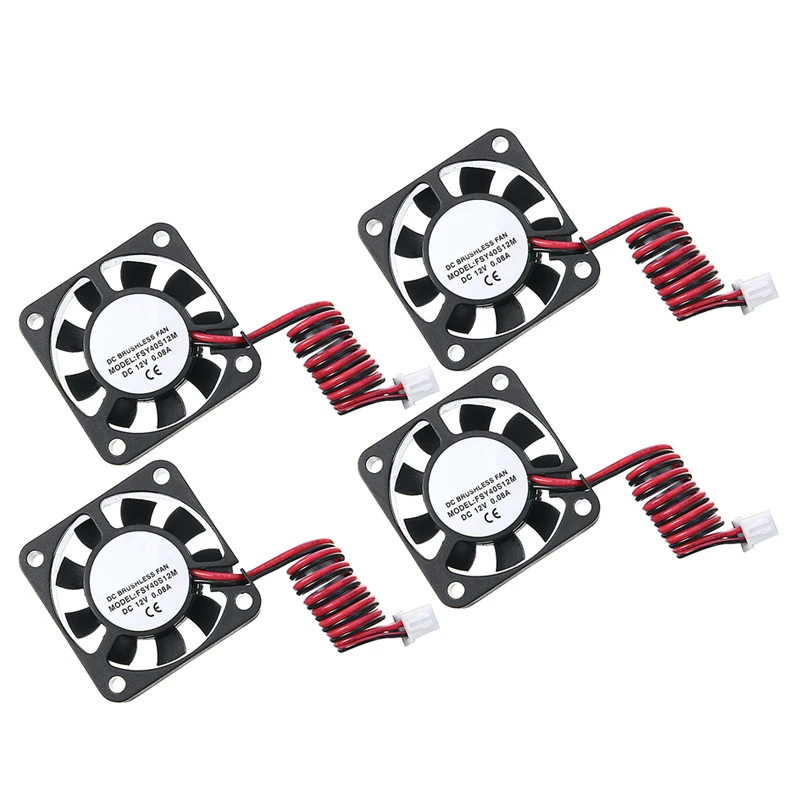 4 шт. Вентилятор охлаждения постоянного тока 12 В бесщеточный подшипник Мини кулер