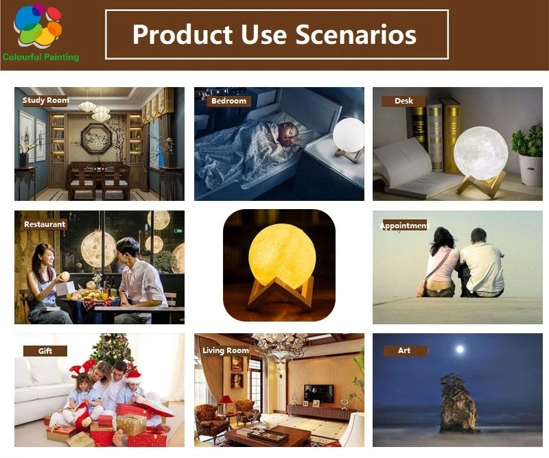 Hot Sale 3D Print Moon Lamp LED Night Light Creative 3 Color Touch Switch For Bedroom Desk Decoration Birthday Christmas Gift | Лампы и