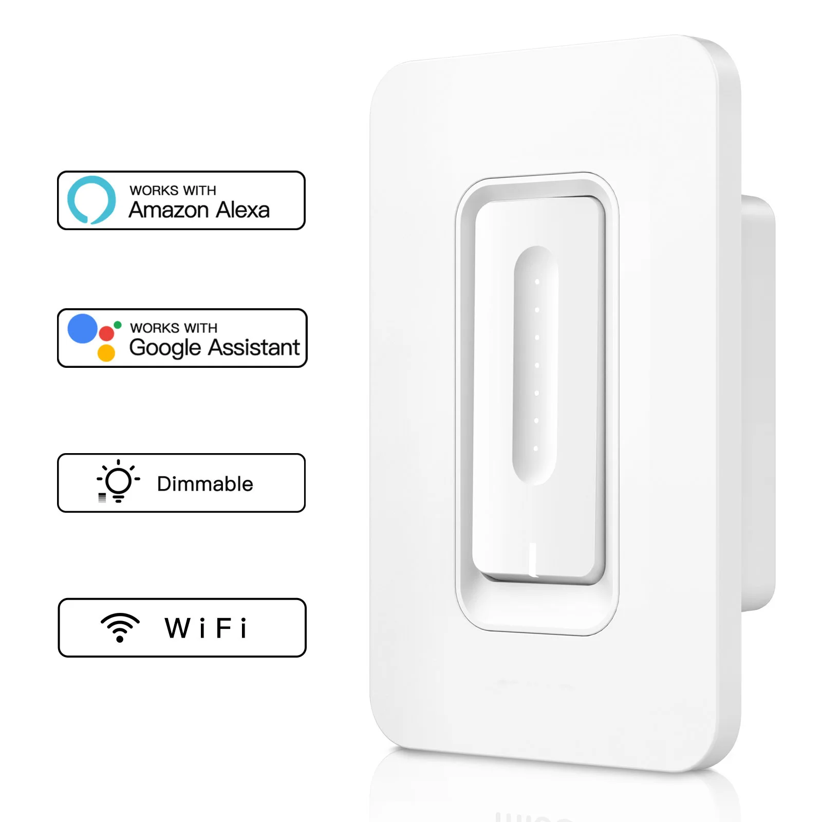 Wifi-патрон, умный свет диммер настенный выключатель стандарт США SmartLife Tuya приложение Дистанционное Голосовое управление Совместимо с Alexa Google Home IFTTT