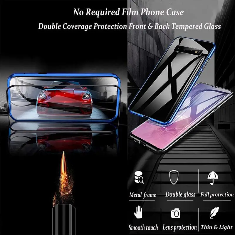 

360 Full Protection Magnetic Case For Samsung Galaxy A71 A51 A70 A50 A31 M31 A11 A30 A7 A41 A40 M21 A10 A8 A9 2018 Double Glass