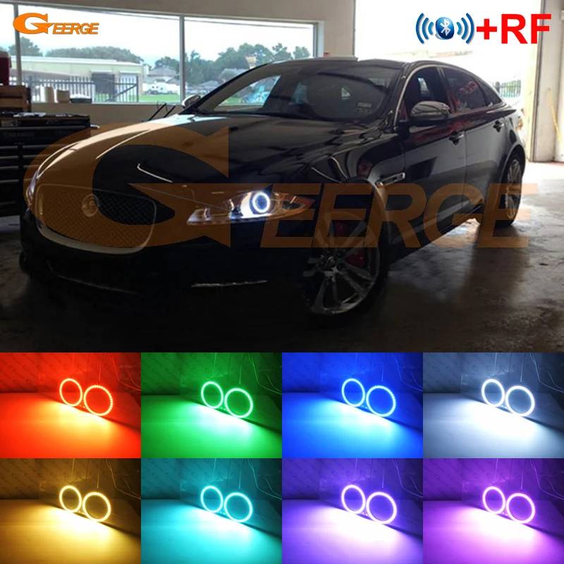 Для Jaguar XJ XJL XJR X351 2010 2015 ксеноновая фара RF remote Bluetooth APP многоцветный ультра яркий RGB