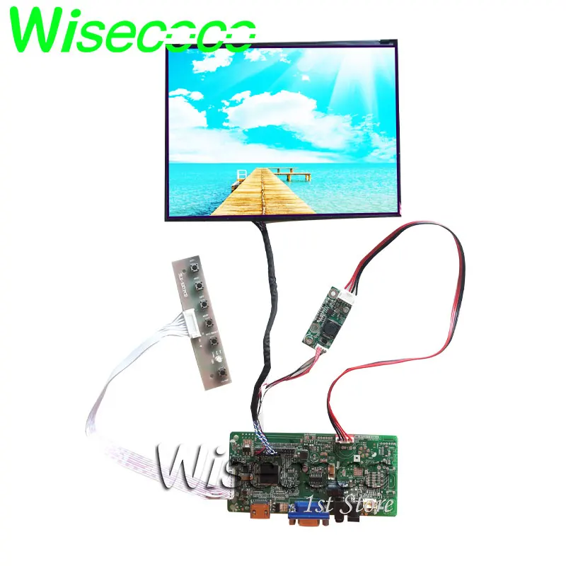 

Wisecoco 8.4 Inch High Brightness Display 1024*768 TFT Lcd Outdoor Screen Up to 1500nits Lvds HDM I-Compatible Controller Board