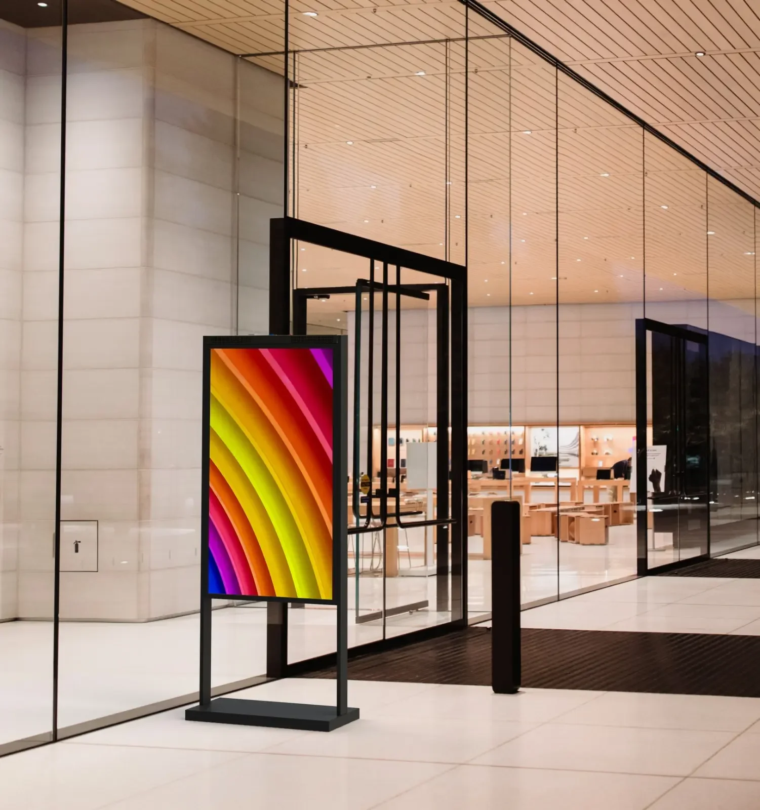 Односторонняя 32-дюймовая высокая яркость 700nits-1000nits оконная Панель меню