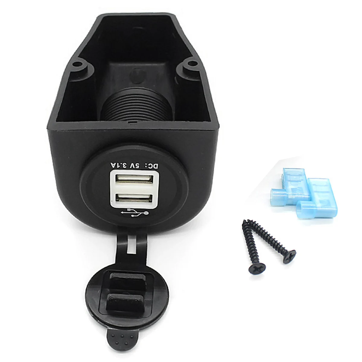 DIY водонепроницаемый двойной USB зарядное устройство для мотоцикла 12-24 в 3 1 а