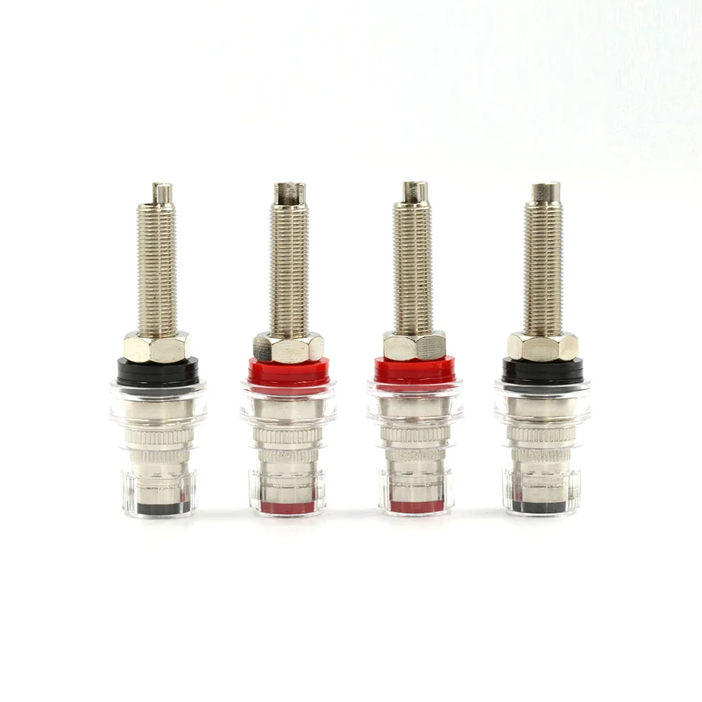 4 шт. Hi end родием длинные зажимный винт в прозрачную оболочку для усилитель