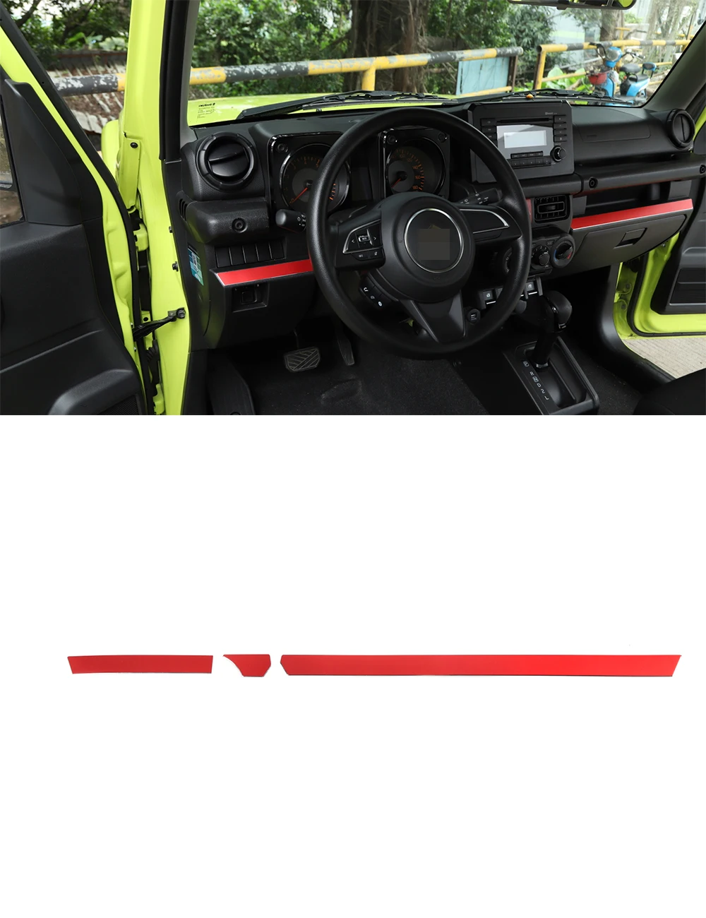 

Jimny Aluminum alloy Car Center Console Trim Decorative Cover for Jimny 2019-2020