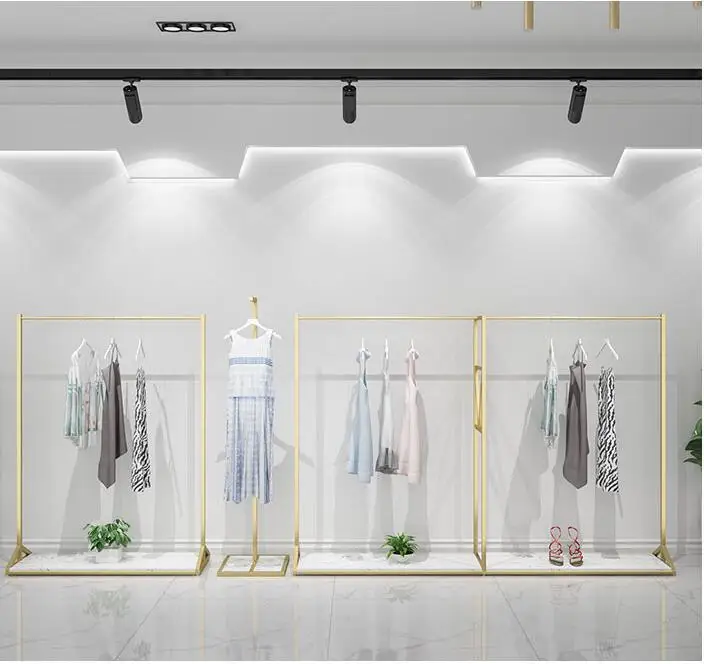 Напольная вешалка для одежды Golden clothing store полка магазина детской украшение