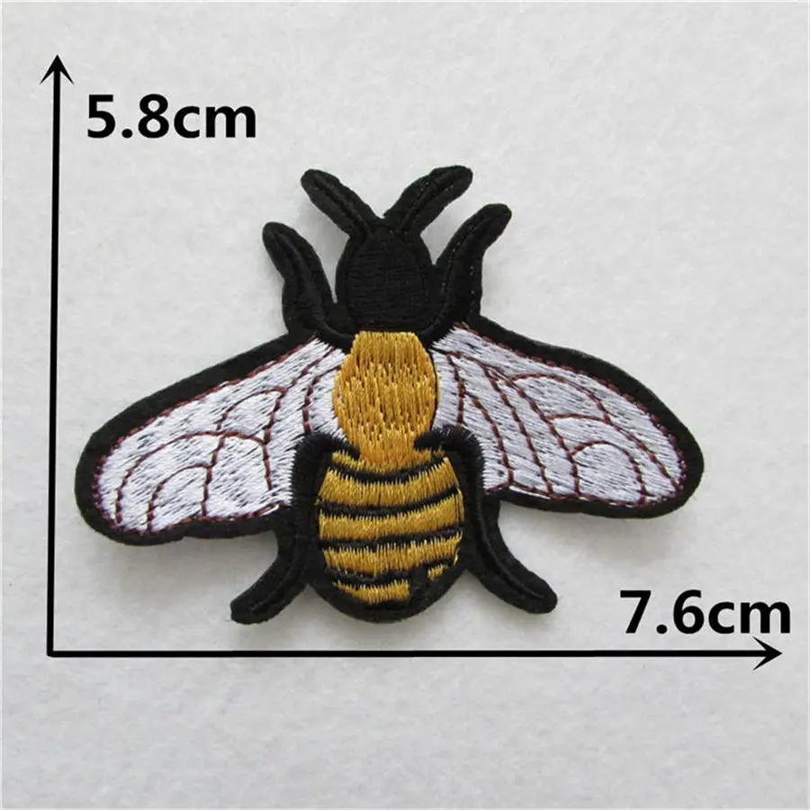 C5652 Горячая Распродажа насекомое вышивка аппликация Железо на патч для значок с Пчелой пастой Швейные hornet наклейки DIY Одежда украшения Аксессуары - Цвет: C5652