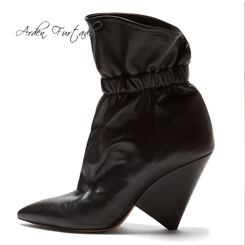 Модная женская обувь Arden Furtado зимние классические ботинки на каблуках особой