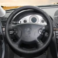 diy anti slip wear resistant steering wheel cover for mercedes benz w210 e240 e63 e320 e280 2002 2005 car interior decoration