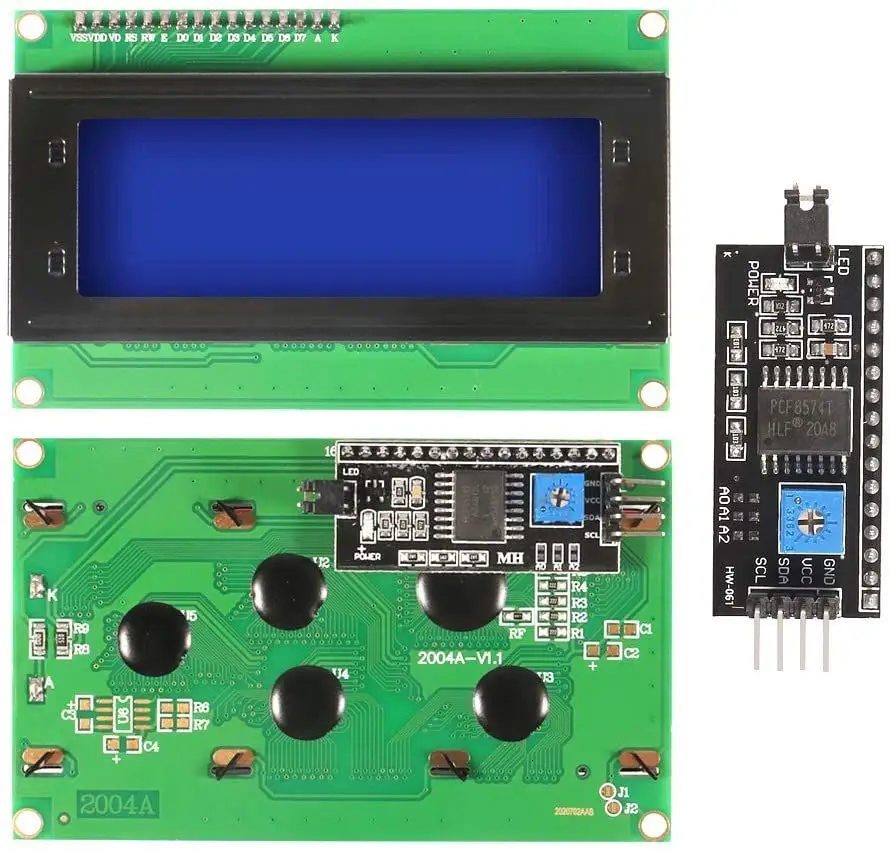 

Последовательный ЖК-дисплей IIC I2C TWI 2004 20x4 синий модуль подсветки с адаптером интерфейса I2C, совместимый с Raspberry Pi