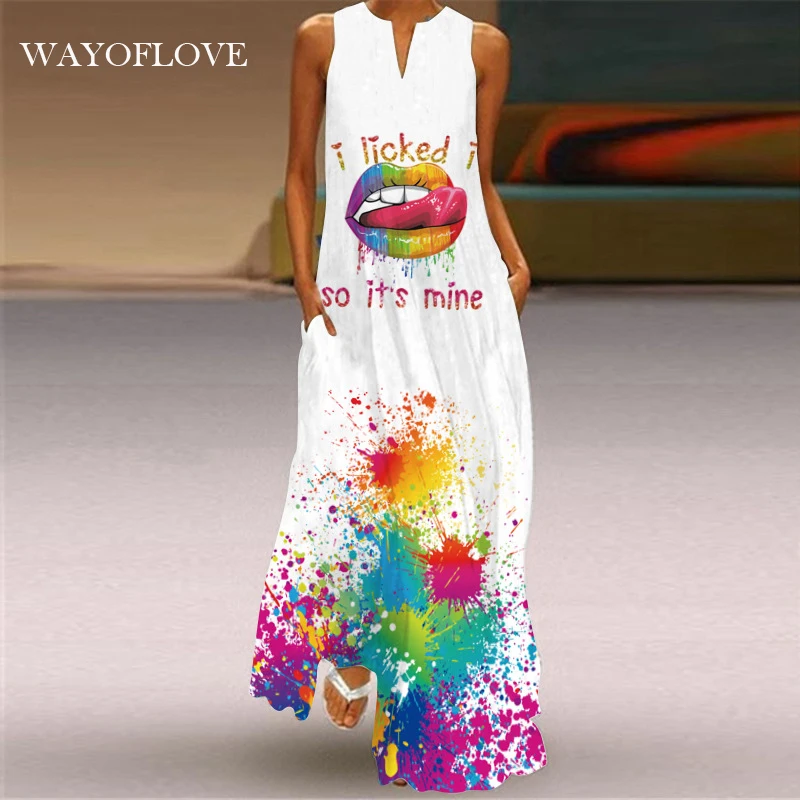 WAYOFLOVE модное платье с принтом бабочки 2021 пляжное повседневное длинное большого