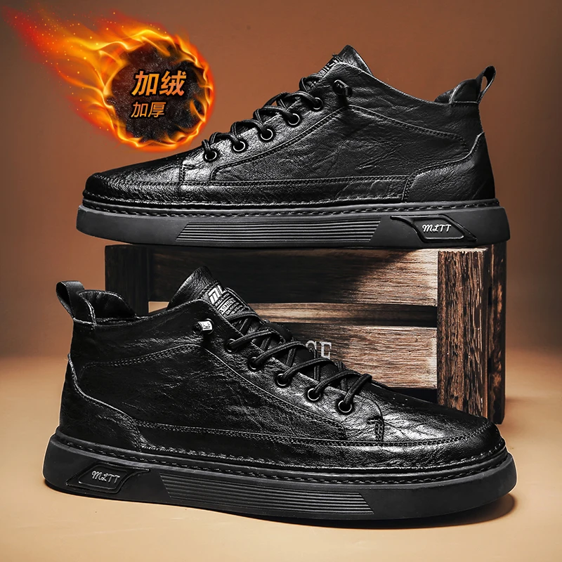 

Высококачественная повседневная мужская обувь; Модная мужская обувь; Коллекция 2021 года; Зимняя мужская обувь ручной работы в стиле ретро на...