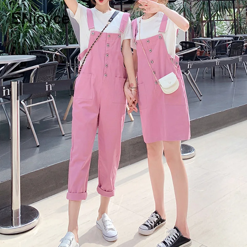 Женский костюм с юбкой на бретелях розовый в Корейском стиле из 2 предметов для