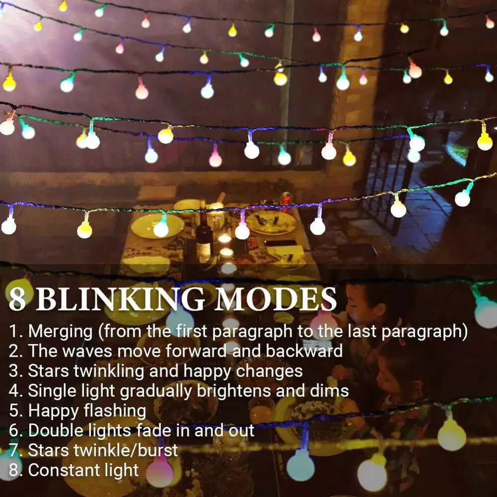 Гирлянда светодиодная Водонепроницаемая на рождественскую елку 10 м 100