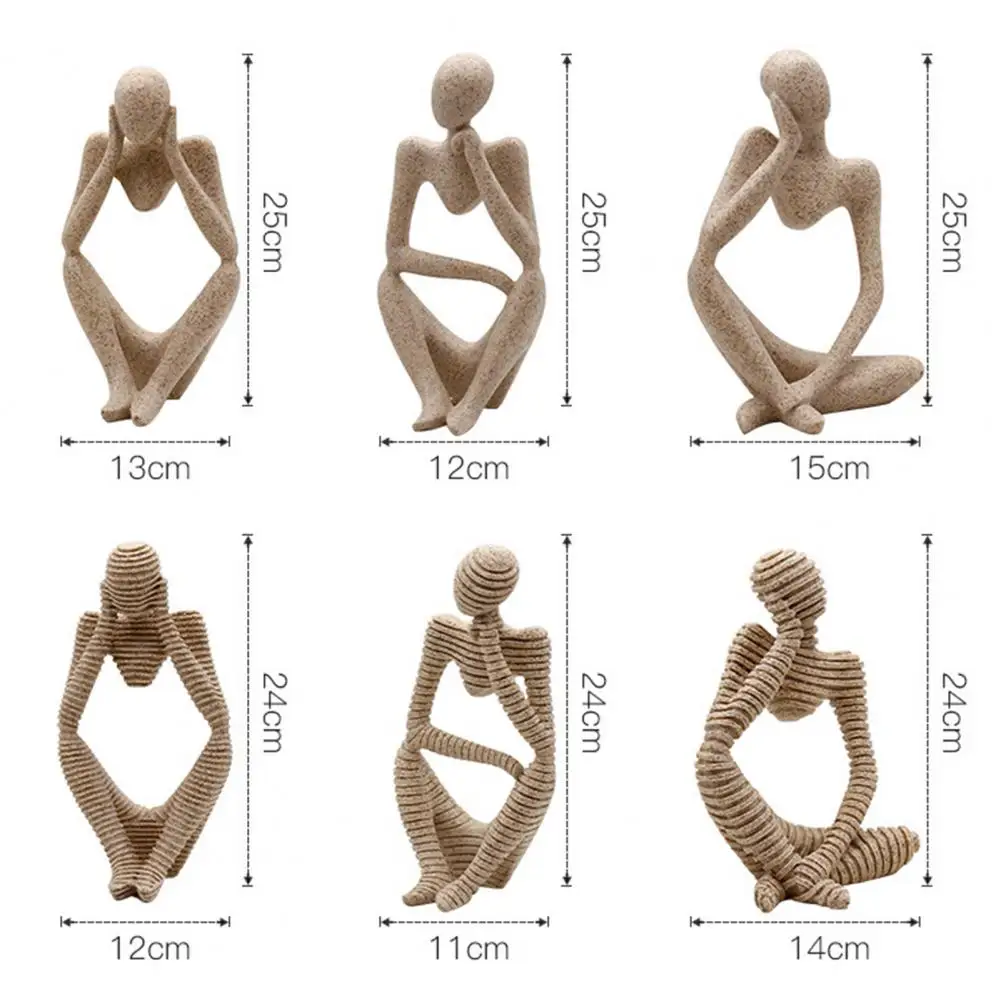 

Abstract Thinker Nordic Abstract Thinker Statue Resin Figurine Office Home Decoration Desktop Decor Creative Room Sandstone