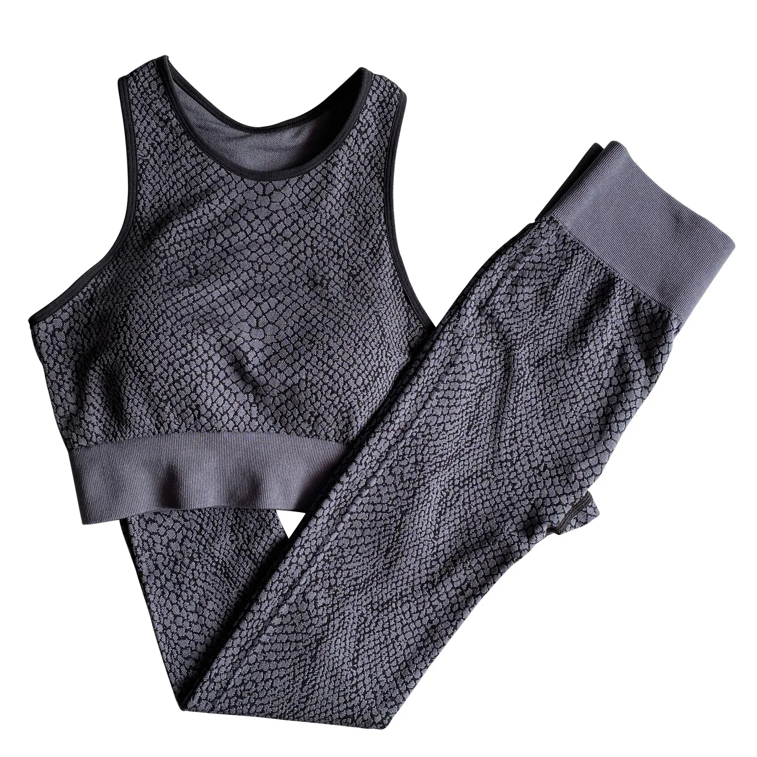 

LANTECH Women Sports Suits Set Yoga Sets Clothes Squat Gym Fitness Pants Leggings Bra Clothes Seamless Sportswear Sports Active