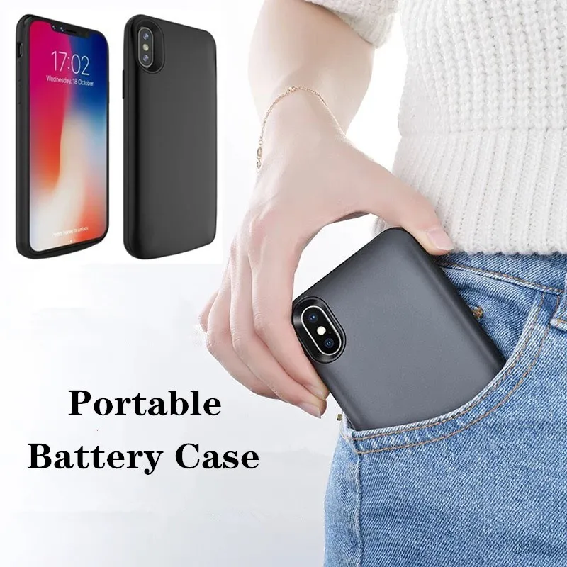 

KQJYS External Power Bank Battery Charging Cover For iPhone X Xs Battery Case Power Case Portable Battery Charger Cases