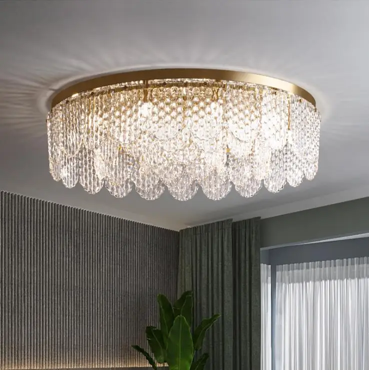 Роскошный потолочный светильник лампа для гостиной медные простые дизайнерские