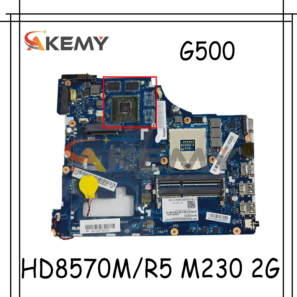 

Akemy для Lenovo G500 VIWGP/GR LA-9631P Материнская плата ноутбука PGA989 HM76 графика HD8570M/R5 M230 2G 100% тесты работы