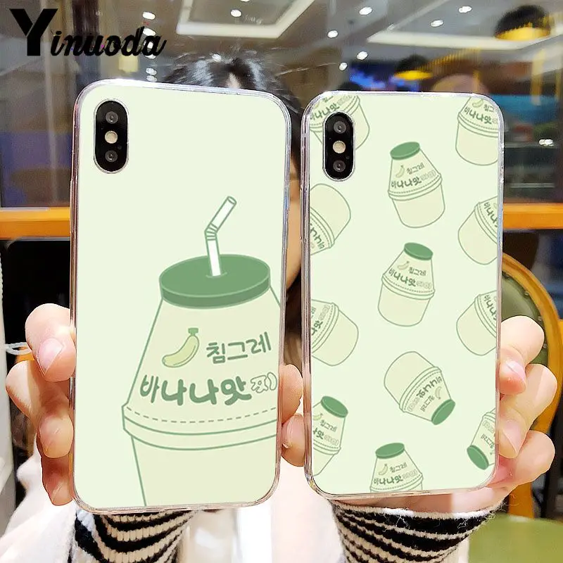Yinuoda банановое молоко чехол для телефона Модный iPhone 7 6s 8 плюс 5 5c 4 X XS XR