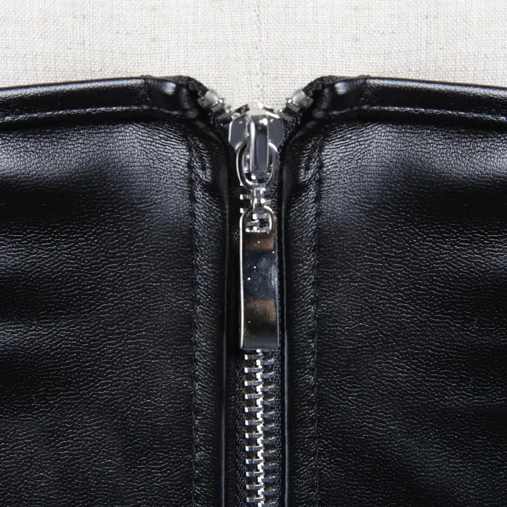 

Corsets and Bustiers Women Gothic Faux Leather Zip Underbust with Lacing Waist Cincher Valentine Special Night Honeymoon Gifts
